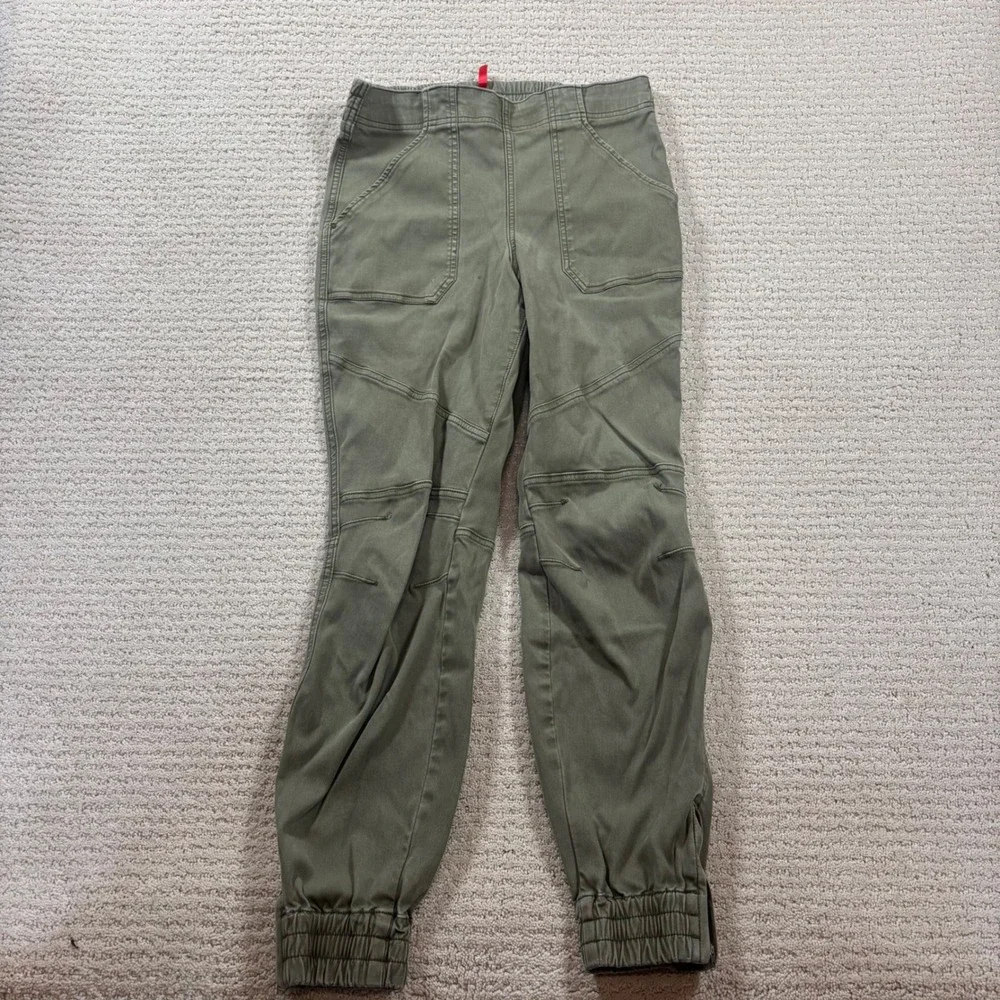 SPANX Olive Green Track Pants - Picture 1 of 12